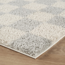 Desire Rugs Chester Grey Shaggy Checkered Rug 120 x 170cm - Size: 170 x 120 x 3cm - Wilko - thumbnail 4