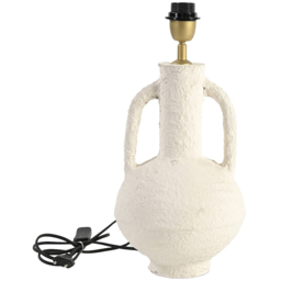 IH Design Paper Mache Sculptural Table Lamp Base with Open Arms - Size: 46 x 24 x 24cm - White - Wilko - thumbnail 1