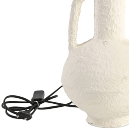 IH Design Paper Mache Sculptural Table Lamp Base with Open Arms - Size: 46 x 24 x 24cm - White - Wilko - thumbnail 4