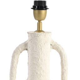 IH Design Paper Mache Sculptural Table Lamp Base with Open Arms - Size: 46 x 24 x 24cm - White - Wilko - thumbnail 3
