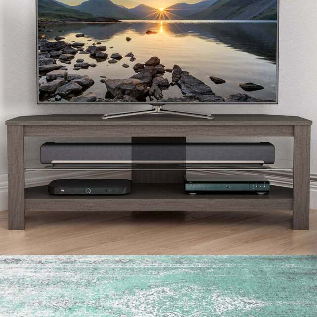 AVF Calibre Plus 2 Shelf Grey Oak TV Unit - AVF Group Ltd - Wilko - image 1