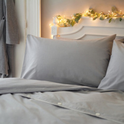 Deyongs Southwick King Size Grey Reversible Duvet Set - Wilko - thumbnail 3