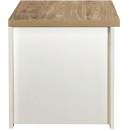 Highgate Single Drawer Cream and Oak Lamp Table - Size: 44 x 44 x 48cm - White - Birlea - Wilko - thumbnail 4
