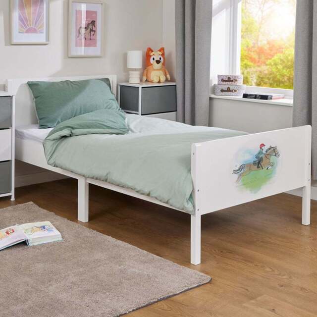 Liberty House Toys Single White Horse Rider Kids Bed - Wilko - image 1