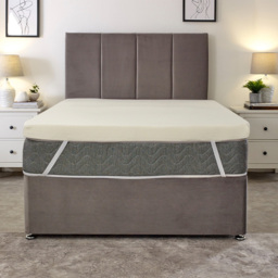 Starlight Beds Small Double Memory Foam Mattress Topper with Elastic Straps 1 inch - White - Wilko - thumbnail 5