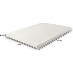 Starlight Beds Small Double Memory Foam Mattress Topper with Elastic Straps 1 inch - White - Wilko - thumbnail 6