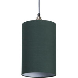 Lighting Collection Yates Green Cylinder Lamp Shade 16cm - Size: 6.5 x 17.5 x 34cm - Emerald - Wilko