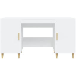 vidaXL 2 Door Computer Desk White - Size: 75 x 140 x 50cm - Wilko - thumbnail 6