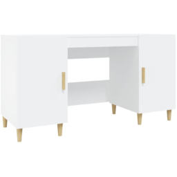 vidaXL 2 Door Computer Desk White - Size: 75 x 140 x 50cm - Wilko - thumbnail 3