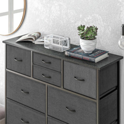 Portland 10 Drawer Black Chest of Drawers - Wilko - thumbnail 4