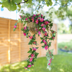 Marco Paul Purple Hanging Basket - Size: 24 x 15 x 15cm - Wilko - thumbnail 3
