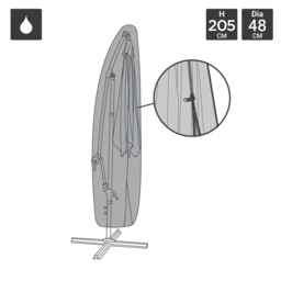 Charles Bentley Black Banana Cantilever Parasol Cover - Size: Dia. 48 x H242cm - Wilko - thumbnail 7