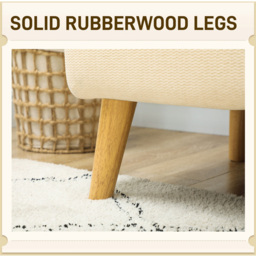HOMCOM 2 Seater Cream Velvet Feel Sofa - Wilko - thumbnail 7