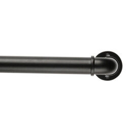 Industrial Matt Black Extendable Curtain Pole - Wilko - thumbnail 4