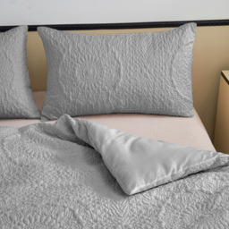 Velosso Winchester Single Grey Duvet Set - Wilko - thumbnail 4