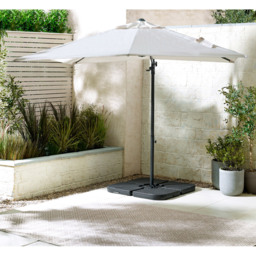 Furniturebox Gretna Cream Square Outdoor Cantilever Parasol - Size: 3m - Wilko - thumbnail 3