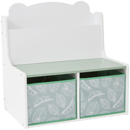 Liberty House Toys Kids Teddy Bear Bookcase - Size: 60 x 61.5 x 50cm - White & Green - Wilko - thumbnail 5