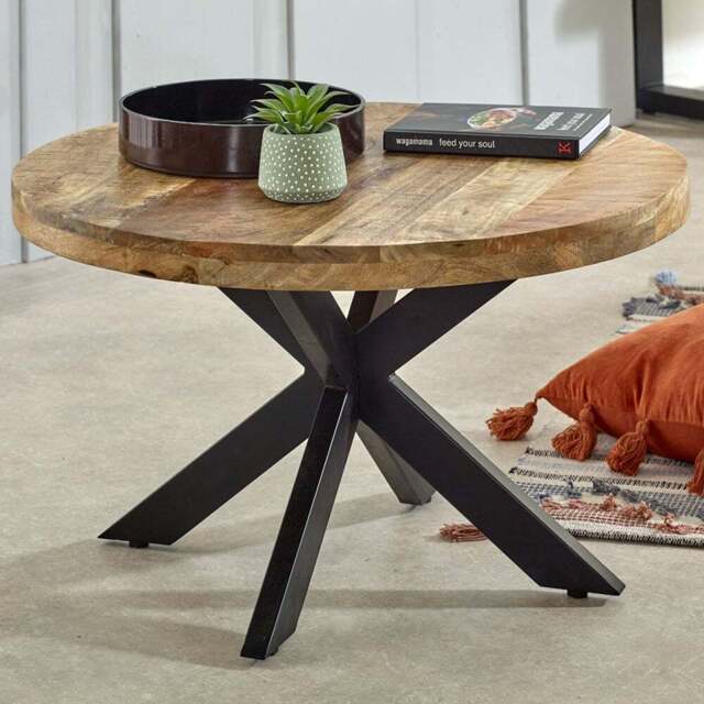 Brooklyn Surrey Metal Spider Legs Solid Wood Coffee Table - Brown - Wilko - image 1
