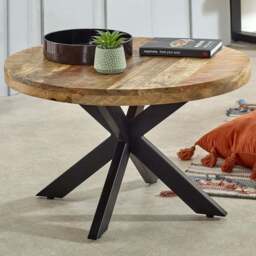 Brooklyn Surrey Metal Spider Legs Solid Wood Coffee Table - Brown - Wilko - thumbnail 1