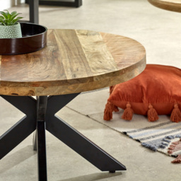 Brooklyn Surrey Metal Spider Legs Solid Wood Coffee Table - Brown - Wilko - thumbnail 5