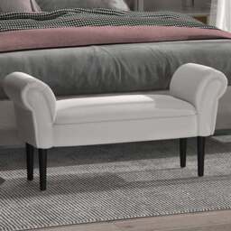 Portland Grey Small Linen Upholstered Bench - Wilko - thumbnail 1