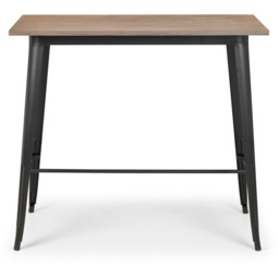Julian Bowen Grafton Bar Table Brown and Black - Size: 2 Seater - Wilko - thumbnail 4