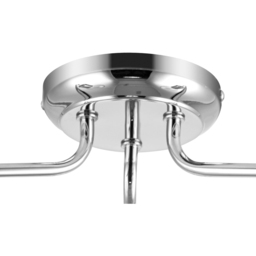 Cosylyte Fraser 3 Light Chrome Metal Flush Ceiling Light - Size: 29 x 21.5 x 14.5cm - Silver - Wilko - thumbnail 6
