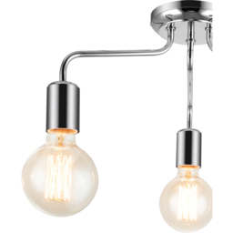 Cosylyte Fraser 3 Light Chrome Metal Flush Ceiling Light - Size: 29 x 21.5 x 14.5cm - Silver - Wilko - thumbnail 4