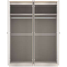 Crowndale Sussex 4 Door Kashmir Ash and Bardolino Oak Tall Mirror Wardrobe Ready Assembled - Kashmir Ash & Bardolino Oak - Wilko - thumbnail 7