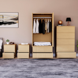 VIDA DESIGNS Denver Pine 4 Piece Bedroom Furniture Set - Wilko - thumbnail 4