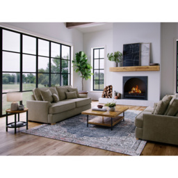 Alba City 3 Seater Fossil Fabric Sofa - Brown - Wilko - thumbnail 6