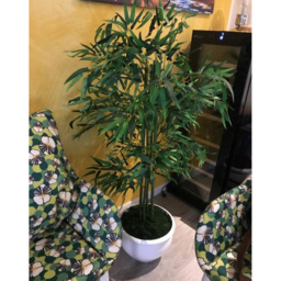 Leaf Artificial Green Bamboo Plant Pot 120cm - Size: 120 x 60 x 60cm - Wilko - thumbnail 6