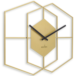 Acctim Addison Brass Wire Wall Clock - Size: 3.4 x 55 x 50cm - Multi - Wilko - thumbnail 4