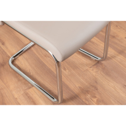 Furniturebox Lucia Fontant 6 Seater Dining Set Grey Gloss Cappuccino and Chrome - Brown - Wilko - thumbnail 7