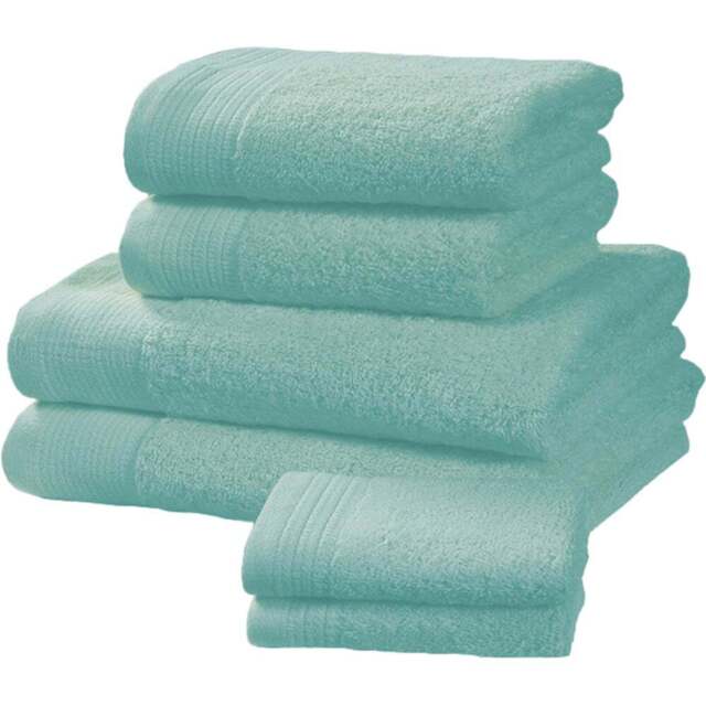 Rapport Home Chatsworth Super Soft 600gsm Combed Cotton Turquoise Bath Towel - Size: 4 x 70 x 120cm - Blue - Wilko - image 1