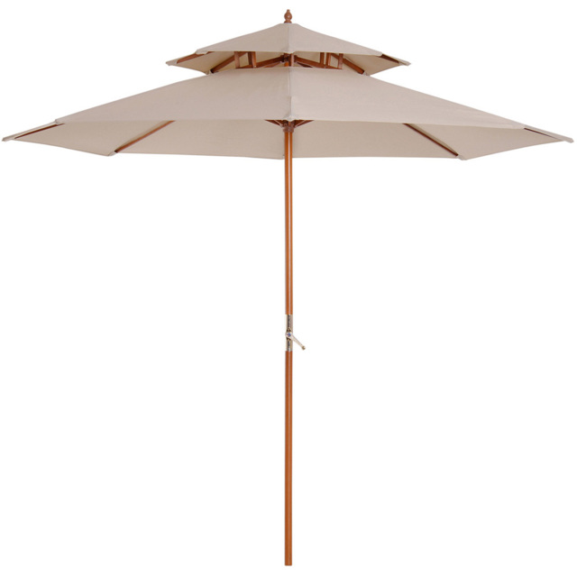 Outsunny Beige Umbrella Parasol 2.65m - Size: 3m - Cream - Wilko - image 1