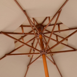 Outsunny Beige Umbrella Parasol 2.65m - Size: 3m - Cream - Wilko - thumbnail 4