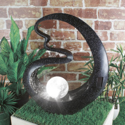 GardenKraft LED Solar Black Medusa Crackle Ball Light Up Ornament - Size: 43 x 15.5 x 49.5cm - Multi - Wilko - thumbnail 3