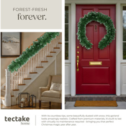 tectake Frosted Tips Artificial Christmas Garland 2.7m - Size: 30 x 30 x 270cm - green - Wilko - thumbnail 7