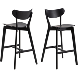 Florence Roxby 4 Seater Bar Dining Table Oak and Black - Black & Oak - Wilko - thumbnail 5