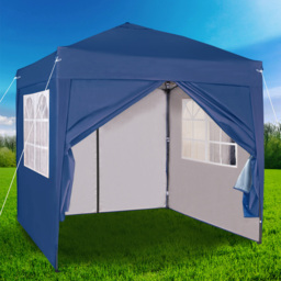 Blue Pop Up Outdoor Canopy Tent with Removable Sidewalls 2 x 2m - MCC - Wilko