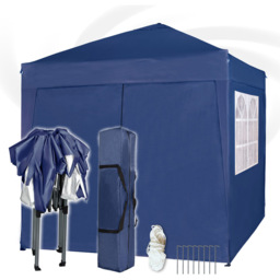 Blue Pop Up Outdoor Canopy Tent with Removable Sidewalls 2 x 2m - MCC - Wilko - thumbnail 4