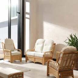 Desser Furniture Vale 2 Seater Light Oak Athena Plain Suite - Brown - Wilko - thumbnail 1