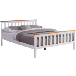 Home Detail Woodford King Size White and Oak Wooden Bed - Wilko - thumbnail 3