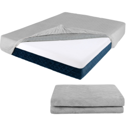 Costway Queen Size Grey Luxury Super Soft Velvet Mattress Protector - Size: King - Wilko - thumbnail 4