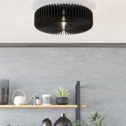 EGLO Palombaia Black Ceiling Light - Size: 17.5 x 50 x 17.5cm - Wilko - thumbnail 3
