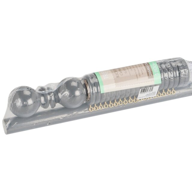 Richmond 180cm Slate Grey Curtain Pole - Wilko - image 1