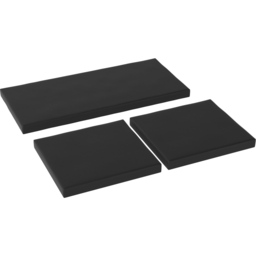 Outsunny Black Rattan Garden Lounge Replacement Cushion Pad Set 3 Pack - Wilko