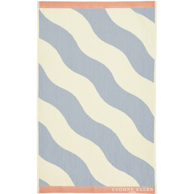 Yvonne Ellen Cotton Frosted Lake Signature Stripe Hand Towel - Size: 90 x 50 x 1cm - Wilko - image 1