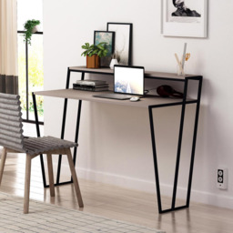 FWStyle Pal 2 Tier Mocha Grey Study Desk - Size: 91.5 x 124 x 57.6cm - Wilko - thumbnail 4